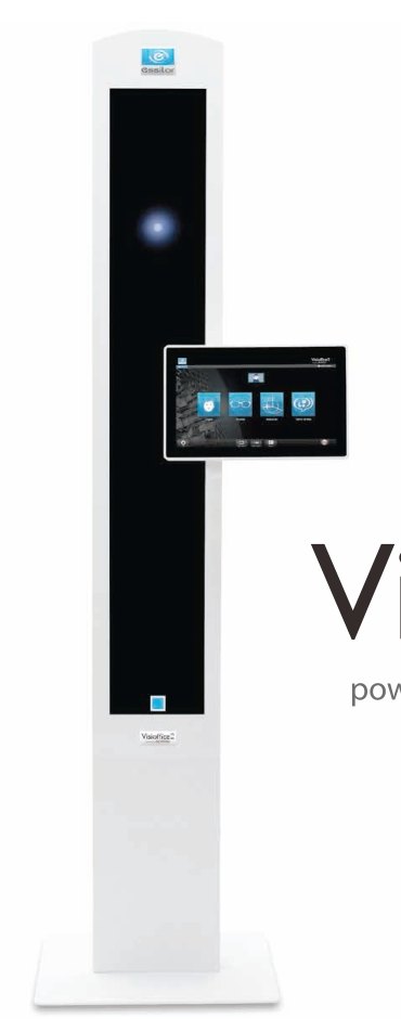 เครื่อง Essilor Visioffice 2 ทรงเสาสูงสีขาว พร้อมจอสัมผัส